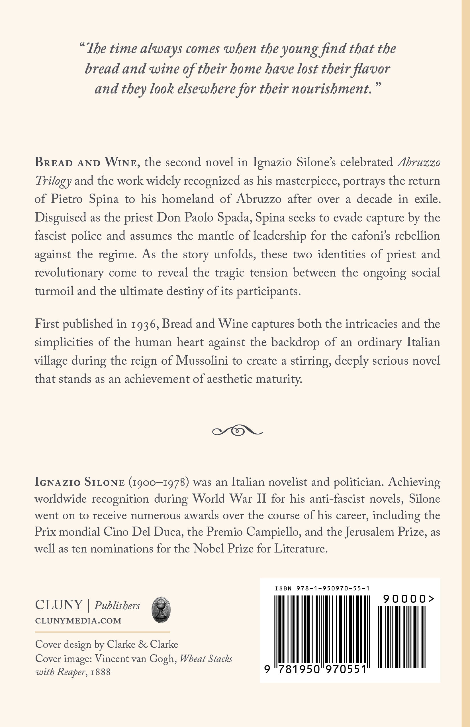 Book back cover with quotes, description text, and barcode