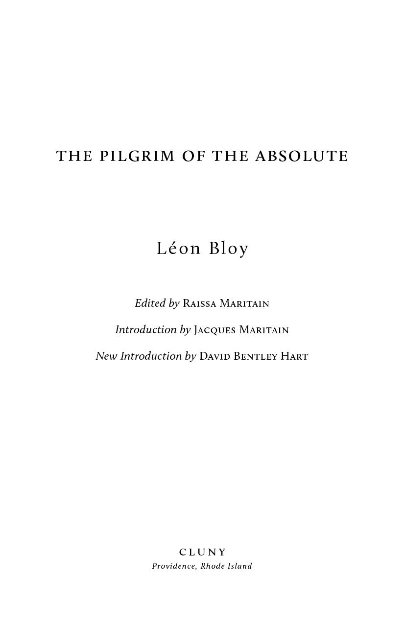 Book title page: The Pilgrim of the Absolute by Léon Bloy