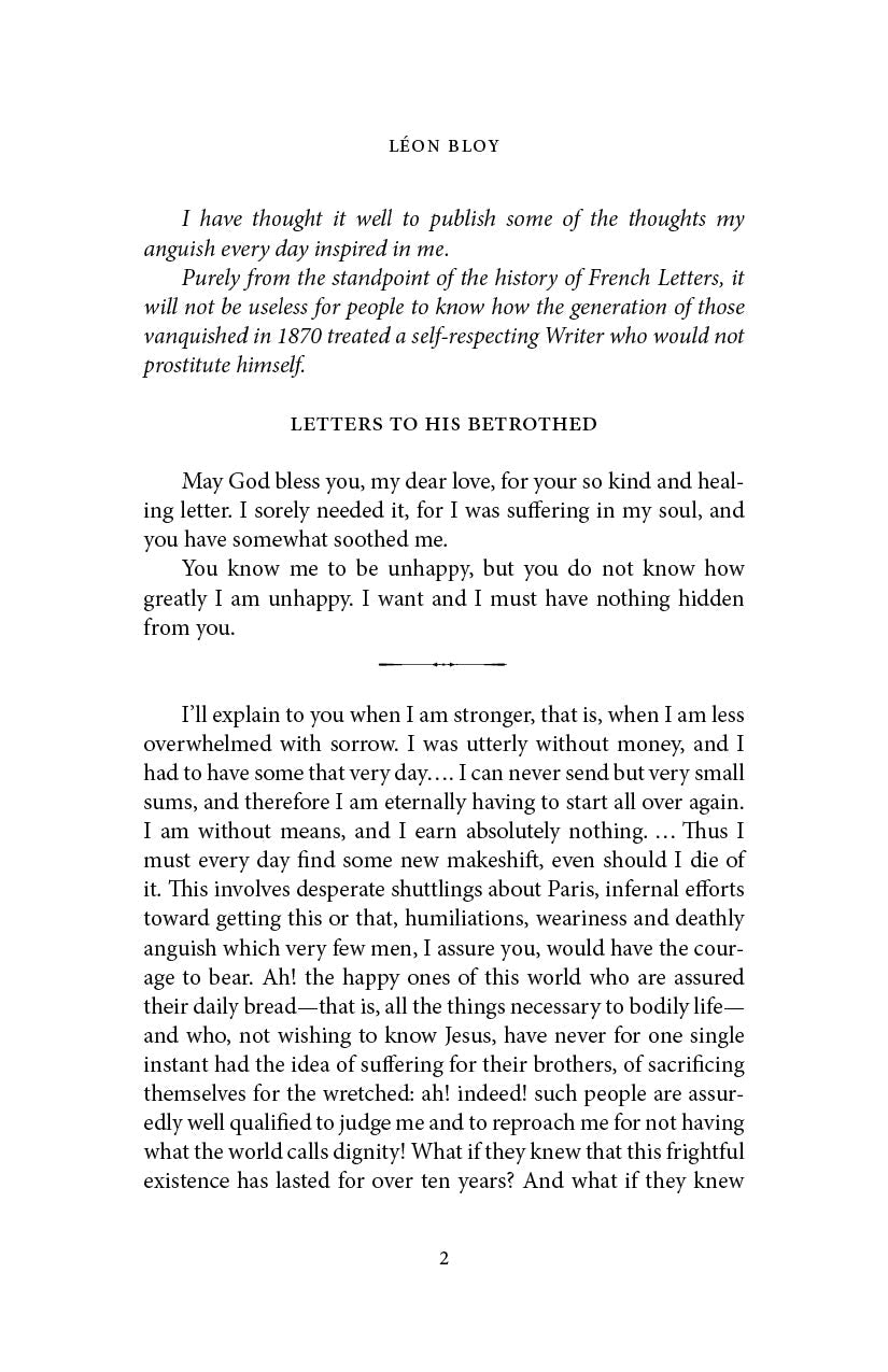 Book page with printed letter text by Léon Bloy
