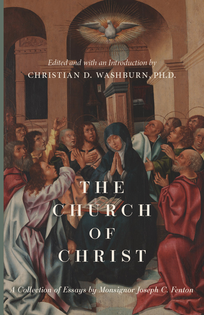 Book cover with religious scene and large title text