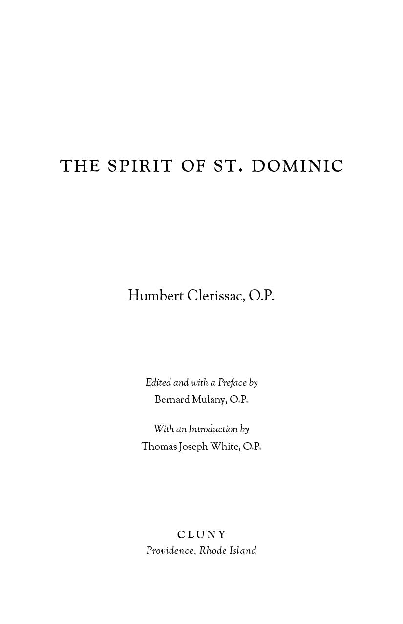 Book title page with author name and Cluny Providence imprint