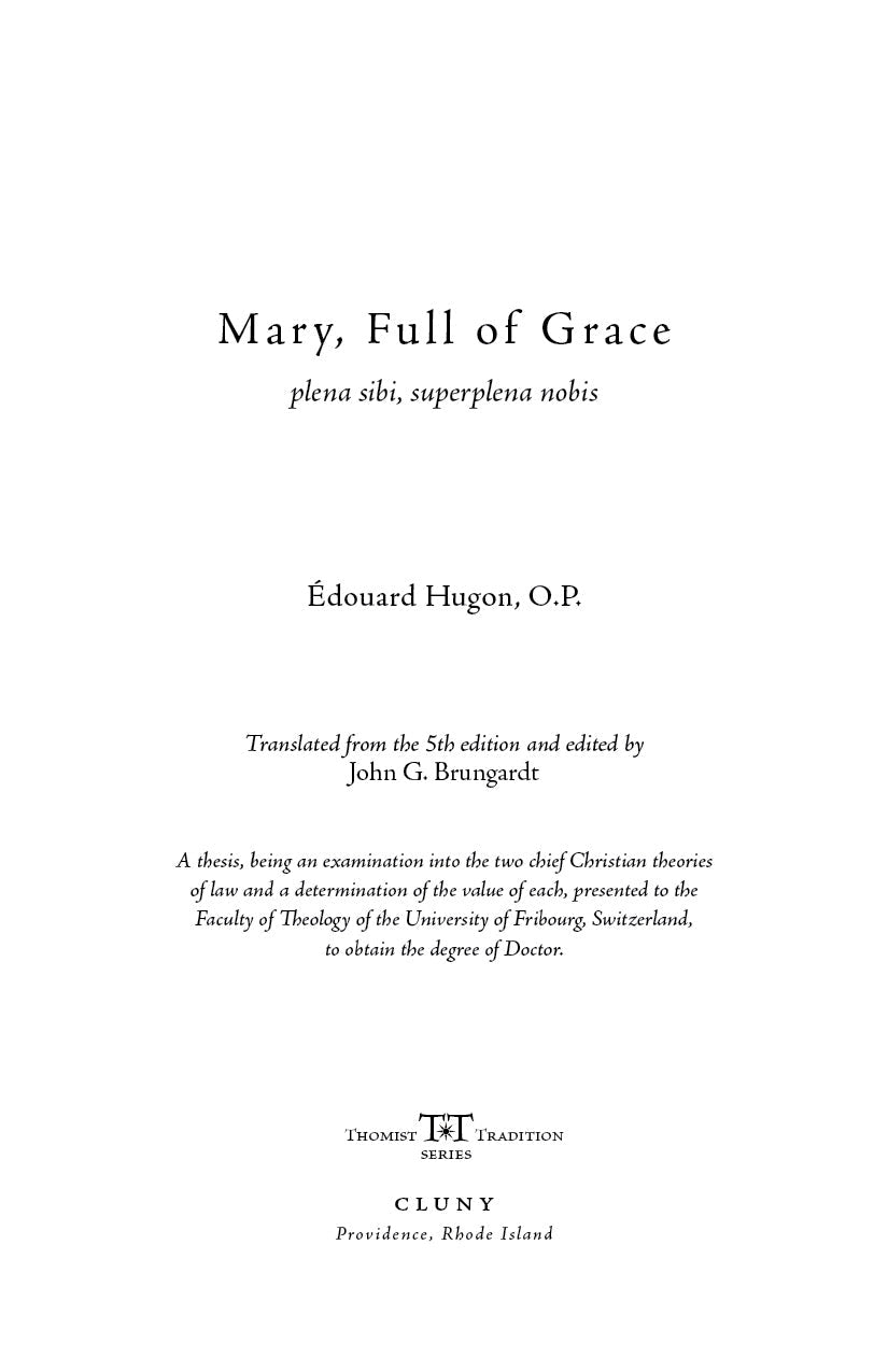 Religious book title page with centered title and author name, cream background.