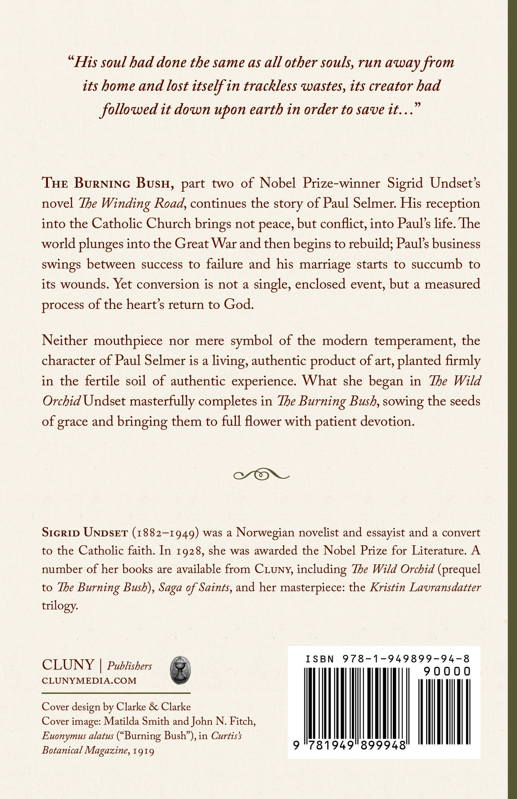 Back cover with synopsis excerpt, publisher details, and ISBN barcode