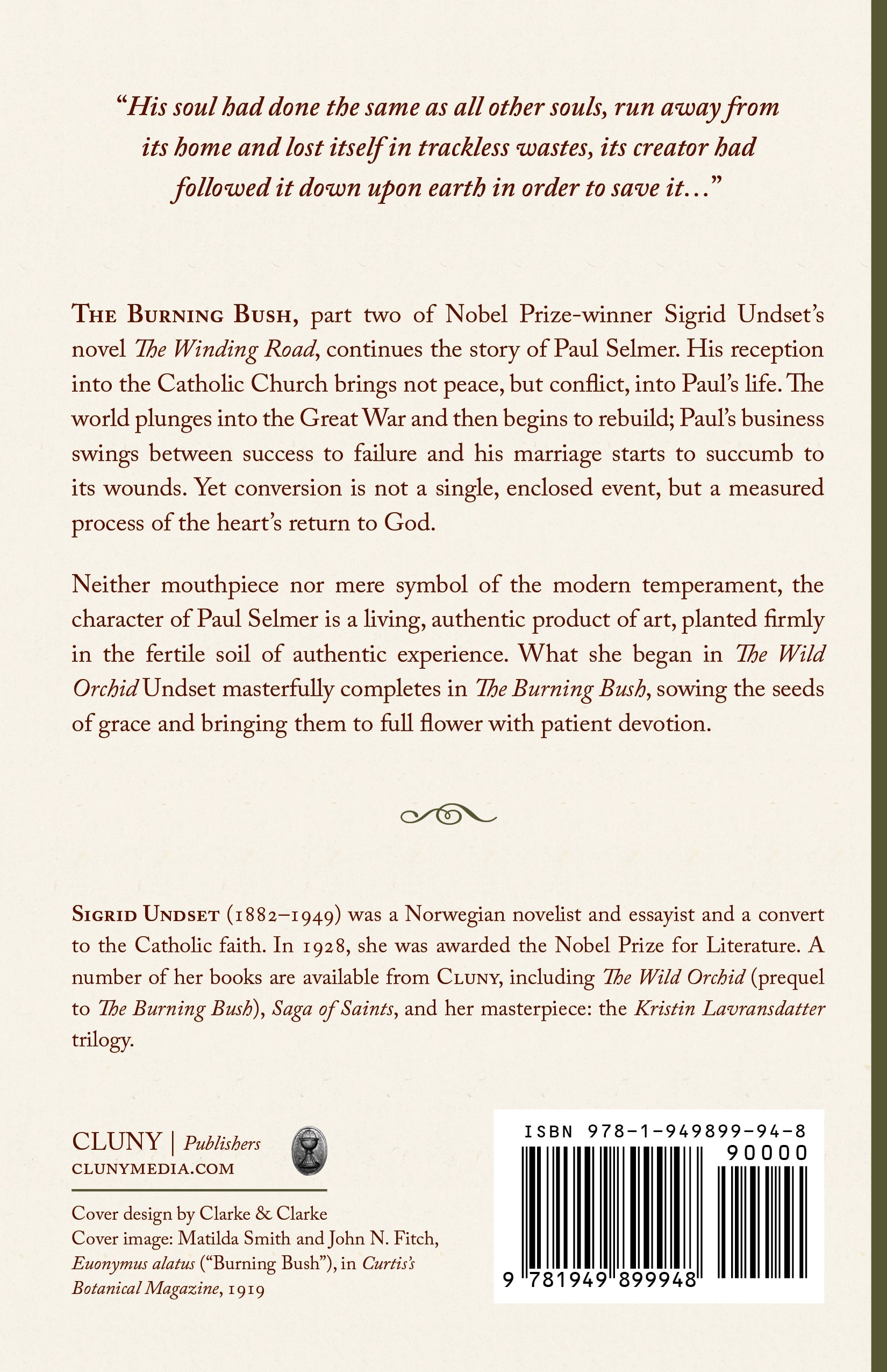 Back cover with synopsis excerpt, publisher details, and ISBN barcode
