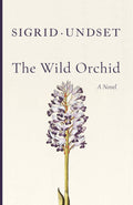 Paperback novel with purple orchid illustration and title lettering
