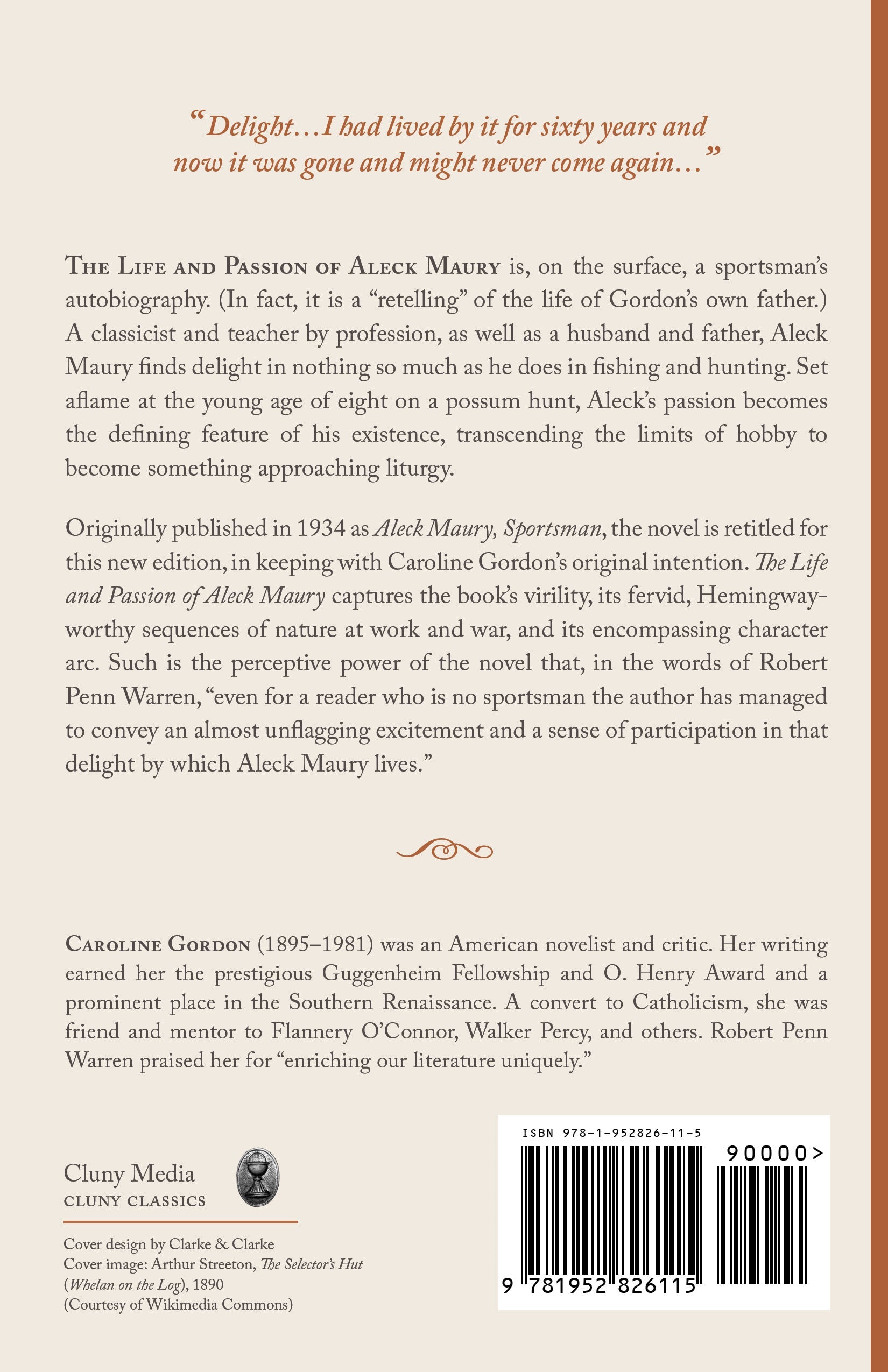 Book back cover with quote, author biography text, and barcode