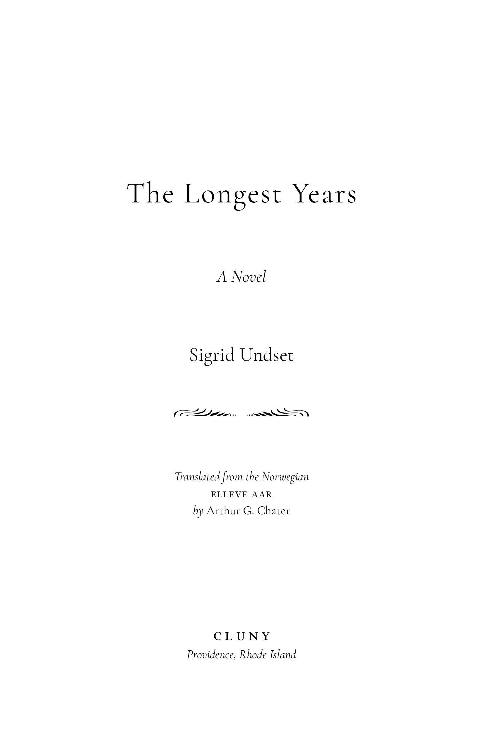 Novel title page with centered heading and author name