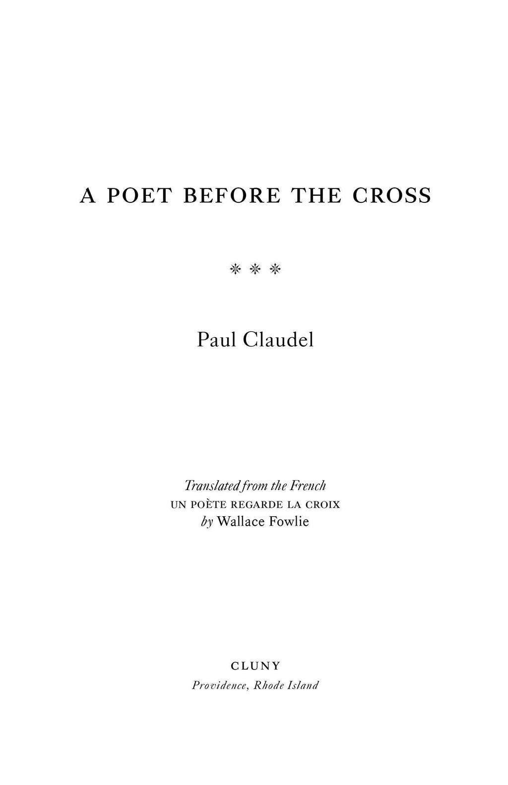 Book title page with main title, author name, and translation/publisher lines.