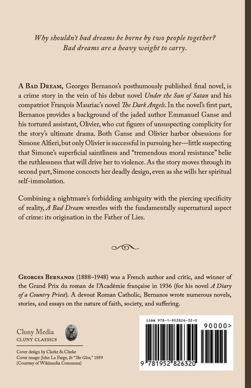 Book back cover with quote, author bio, Cluny Media, and barcode