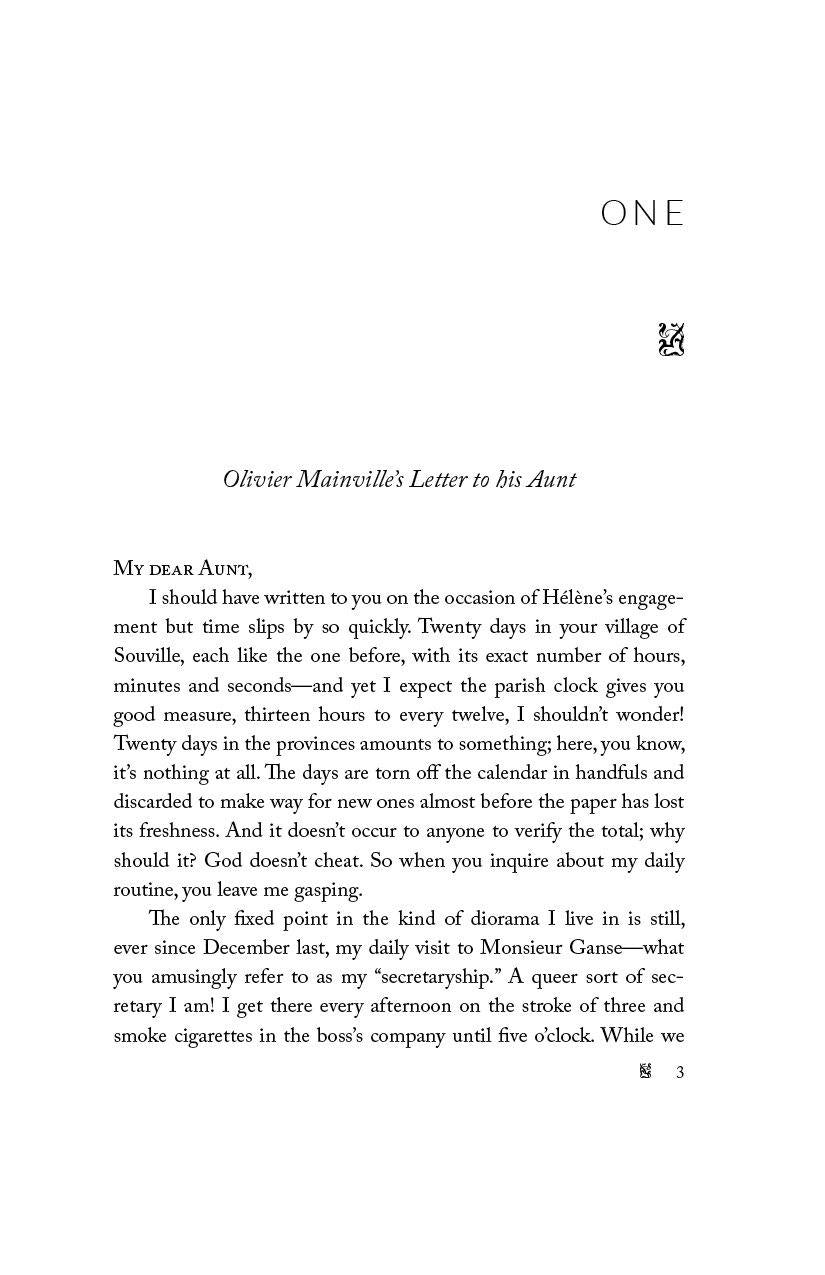 Book page with header “ONE” and printed story text