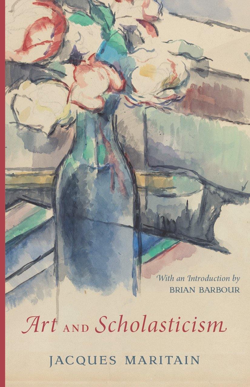 Art & Scholasticism book cover with illustrated figures, title, and author