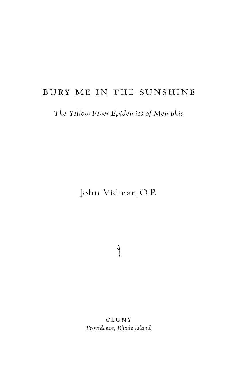 Book title page with title and subtitle, John Vidmar O.P., and Cluny Providence