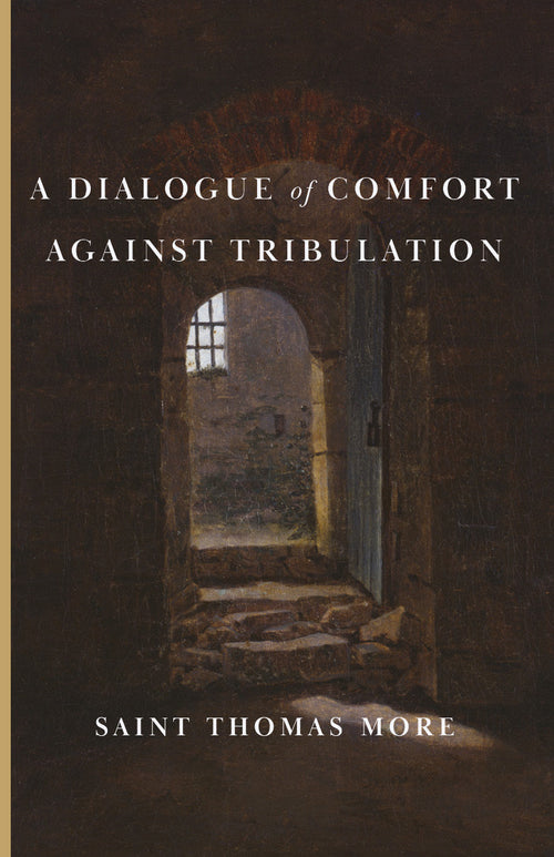 Book cover with dark arch doorway artwork and text "SAINT THOMAS MORE"