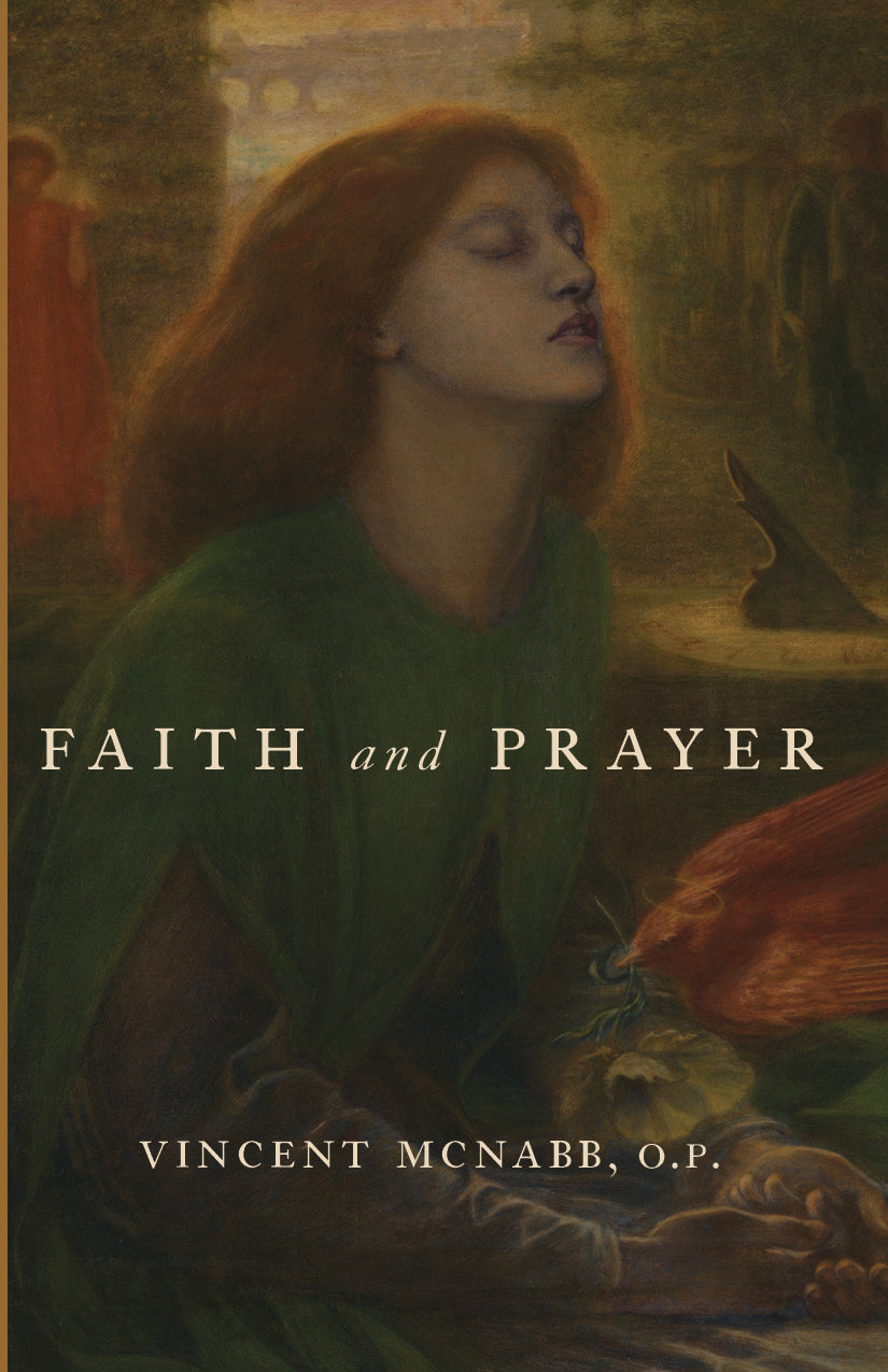 Book cover with woman portrait and 'Faith and Prayer' by Vincent McNabb