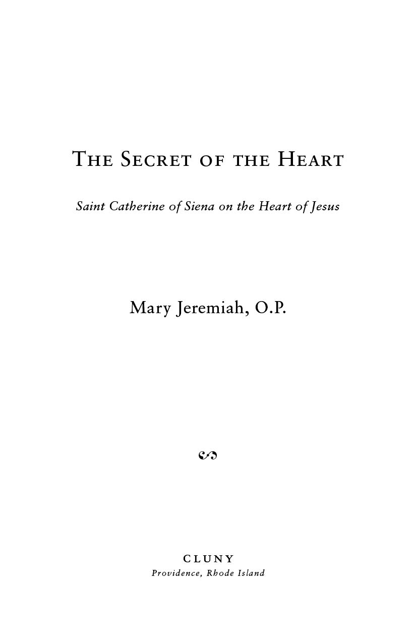 Book title page with “The Secret of the Heart” and “Mary Jeremiah, O.P.”