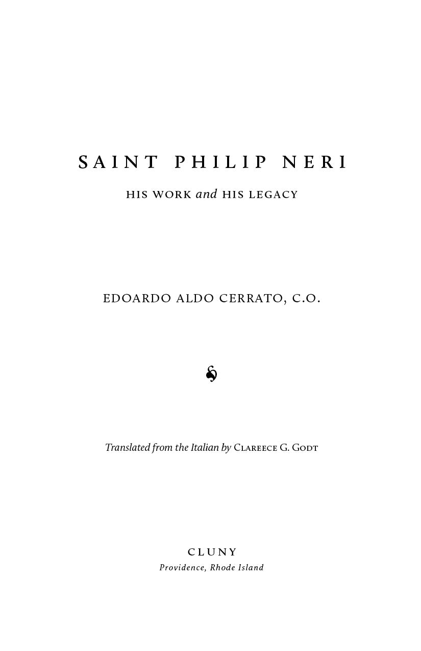 Saint Philip Neri book title page with subtitle and author name