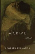 Novel book cover in dark green with title A CRIME and author Georges Bernanos