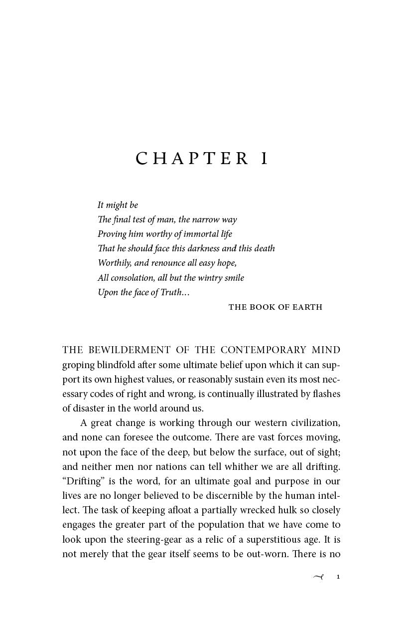 Book page with CHAPTER 1 heading and opening paragraphs