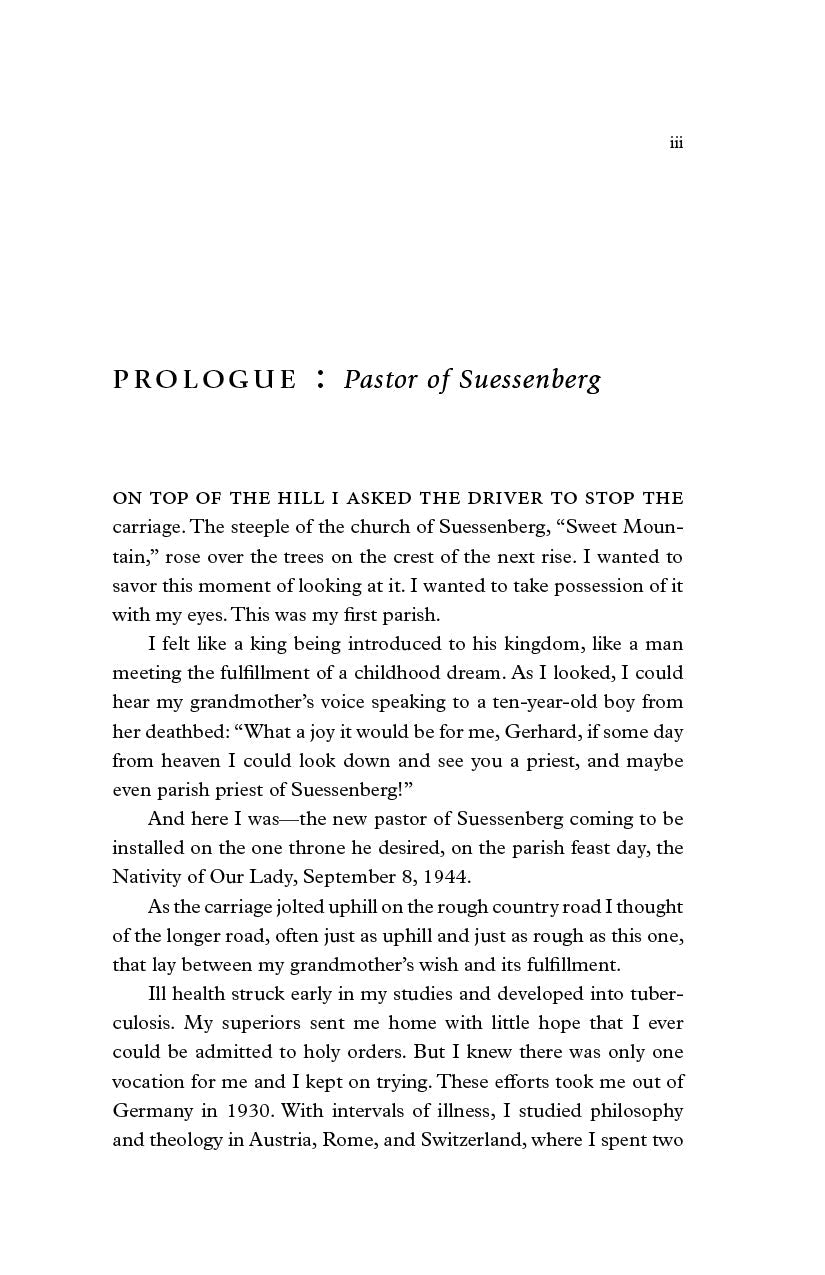 Book page with printed prologue text in black, aligned paragraphs