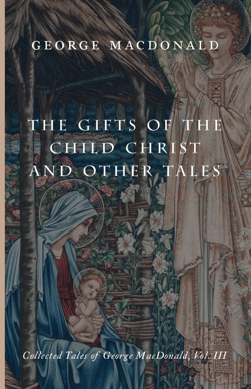 Book cover with title text and illustrated nativity scene featuring figures holding a child.