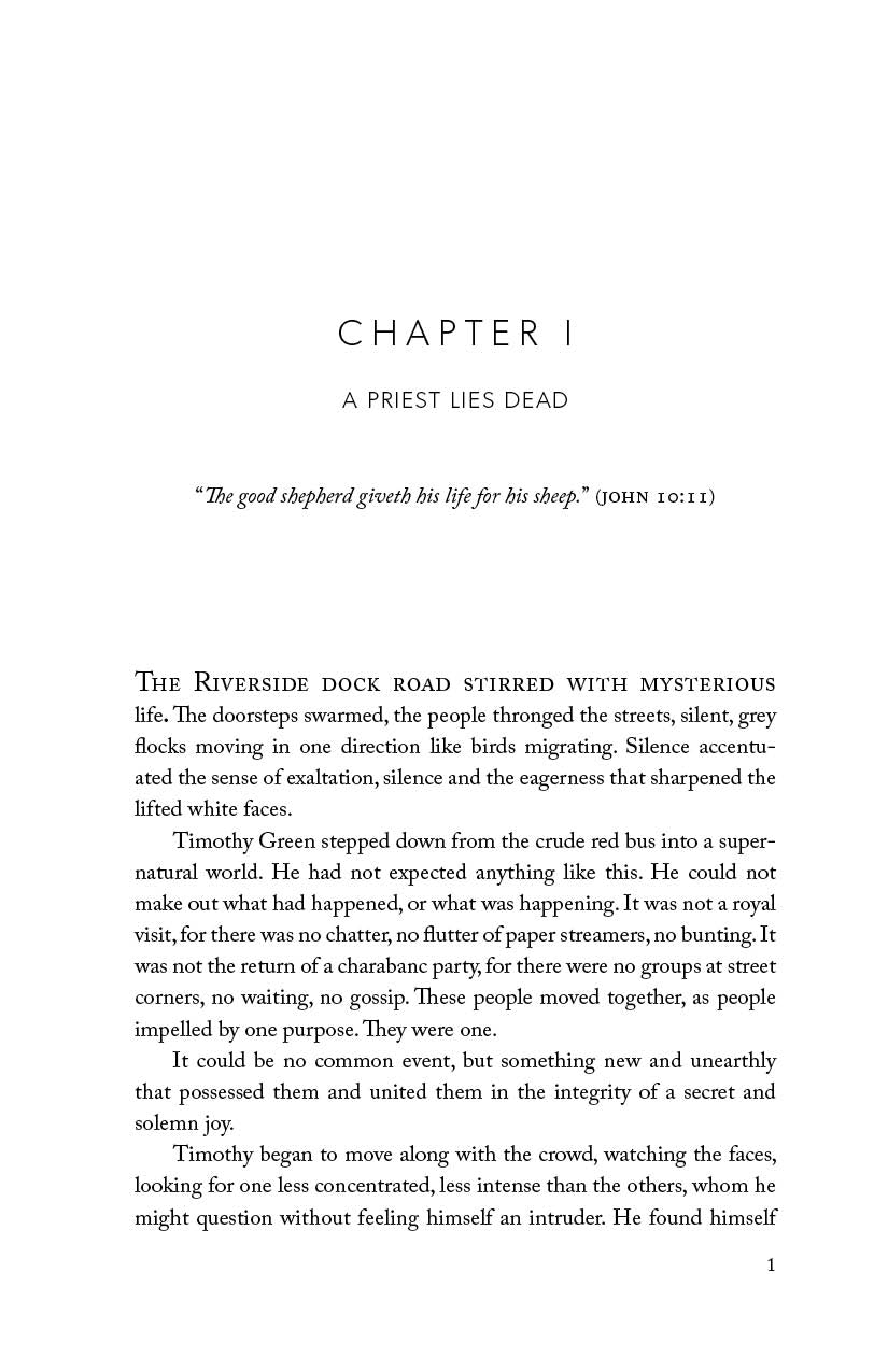 Novel chapter page titled Chapter I with subtitle and excerpt text