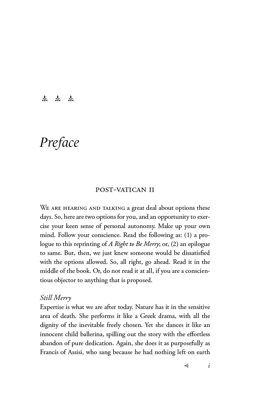 Book page labeled Preface with section heading POST-VATICAN II and paragraphs