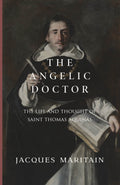 Book cover featuring “The Angelic Doctor” and “Jacques Maritain”.