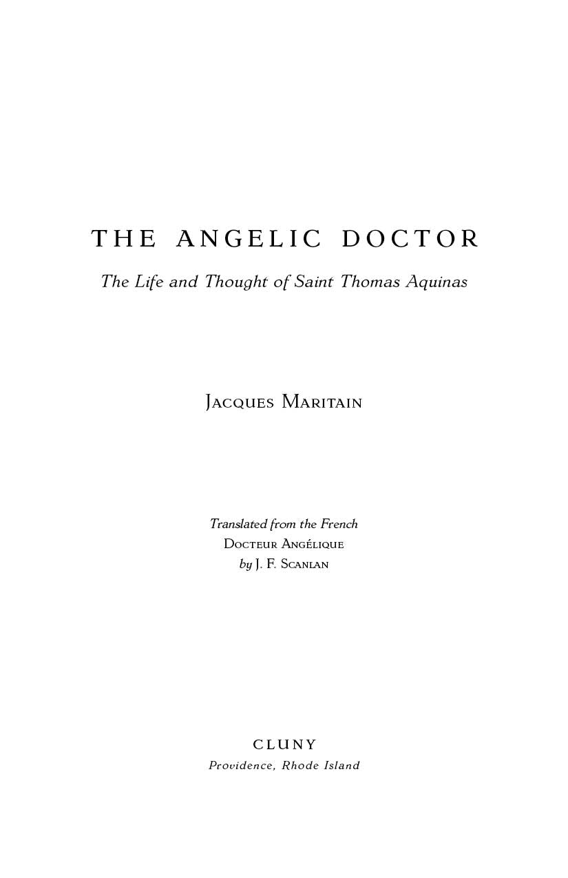Book title page: “The Angelic Doctor” and “The Life and Thought of Saint Thomas Aquinas”.