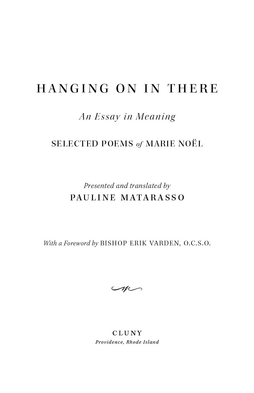 Paperback book title page with main title and 'Selected Poems of Marie Noël'