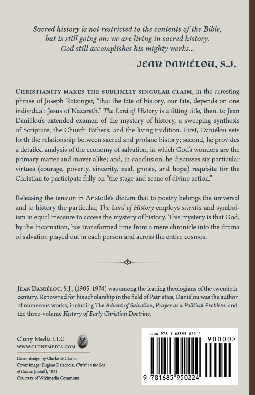 The Lord of History book back cover with author text block and barcode