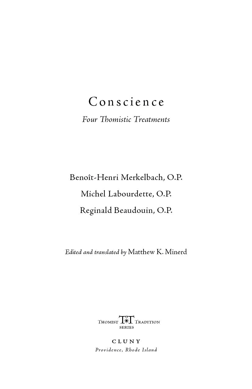 Conscience book title page with title, author names, and edited/translated line