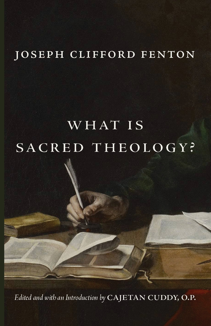 Sacred Theology book cover with title and Joseph Clifford Fenton