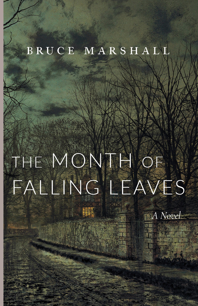 Novel book cover: green forest scene with title and Bruce Marshall name