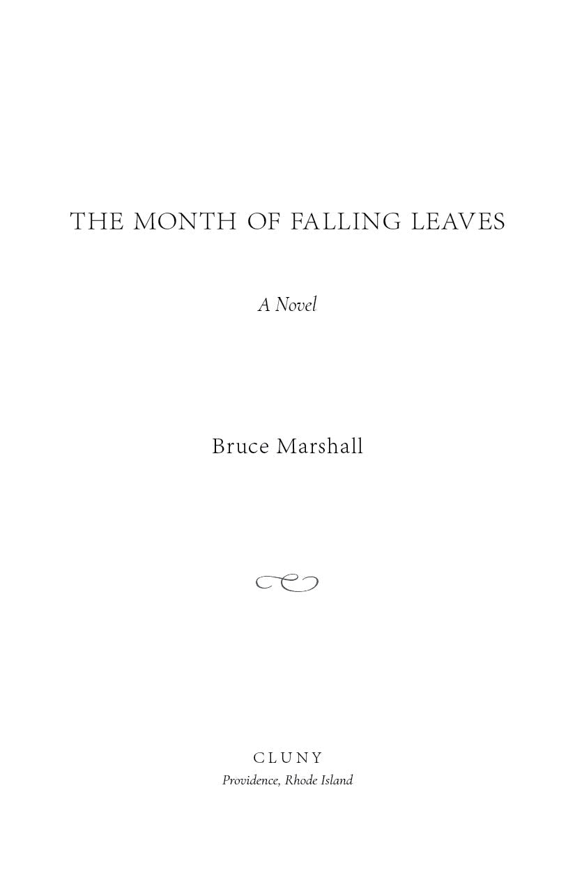 Novel title page with centered title, author name, and publisher Cluny