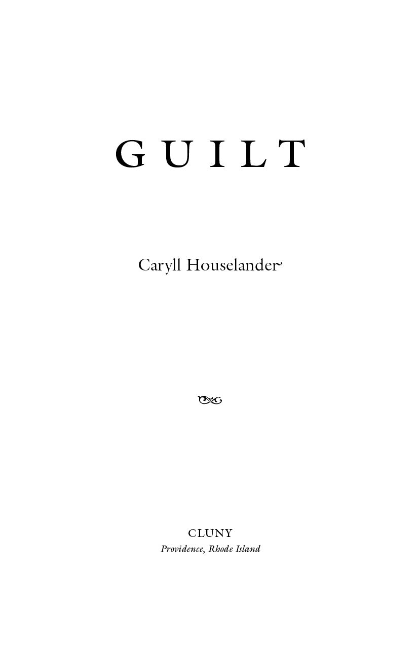 GUILT book title page with Caryl Houselander and Cluny imprint