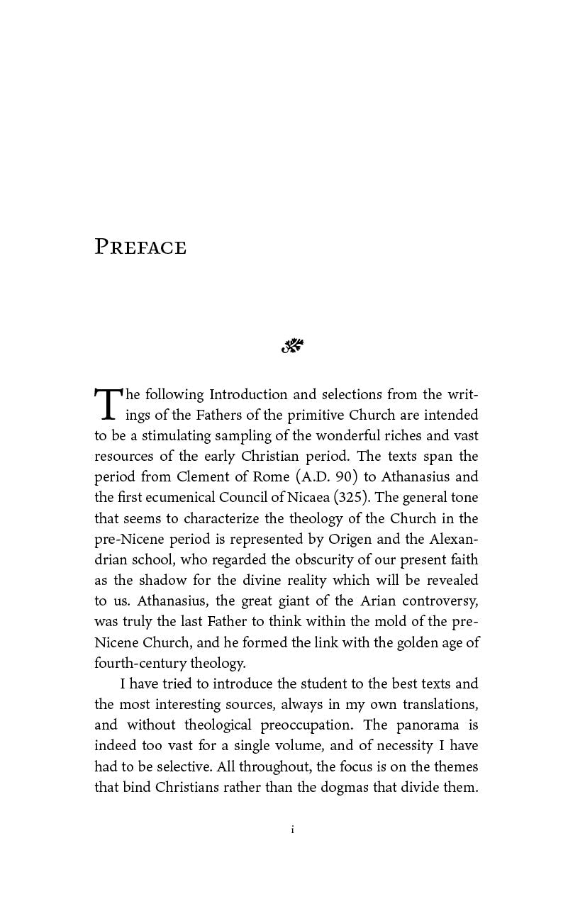 Book page titled Preface with printed paragraphs and small emblem