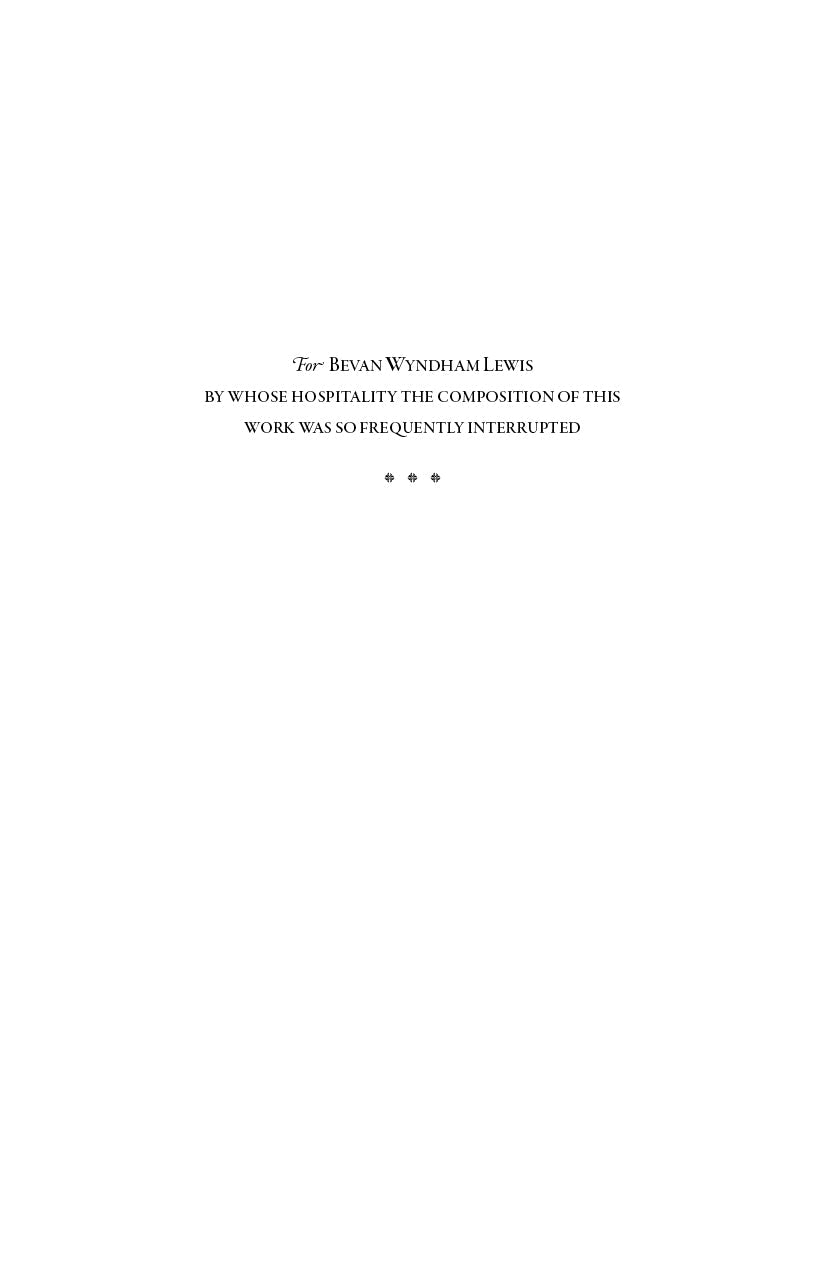 Book title page with small centered text and decorative typographic symbols