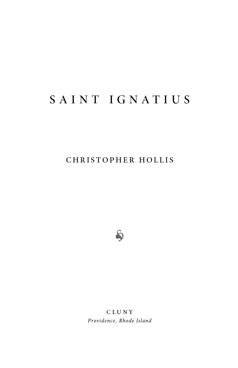Saint Ignatius book title page with author name and publisher line