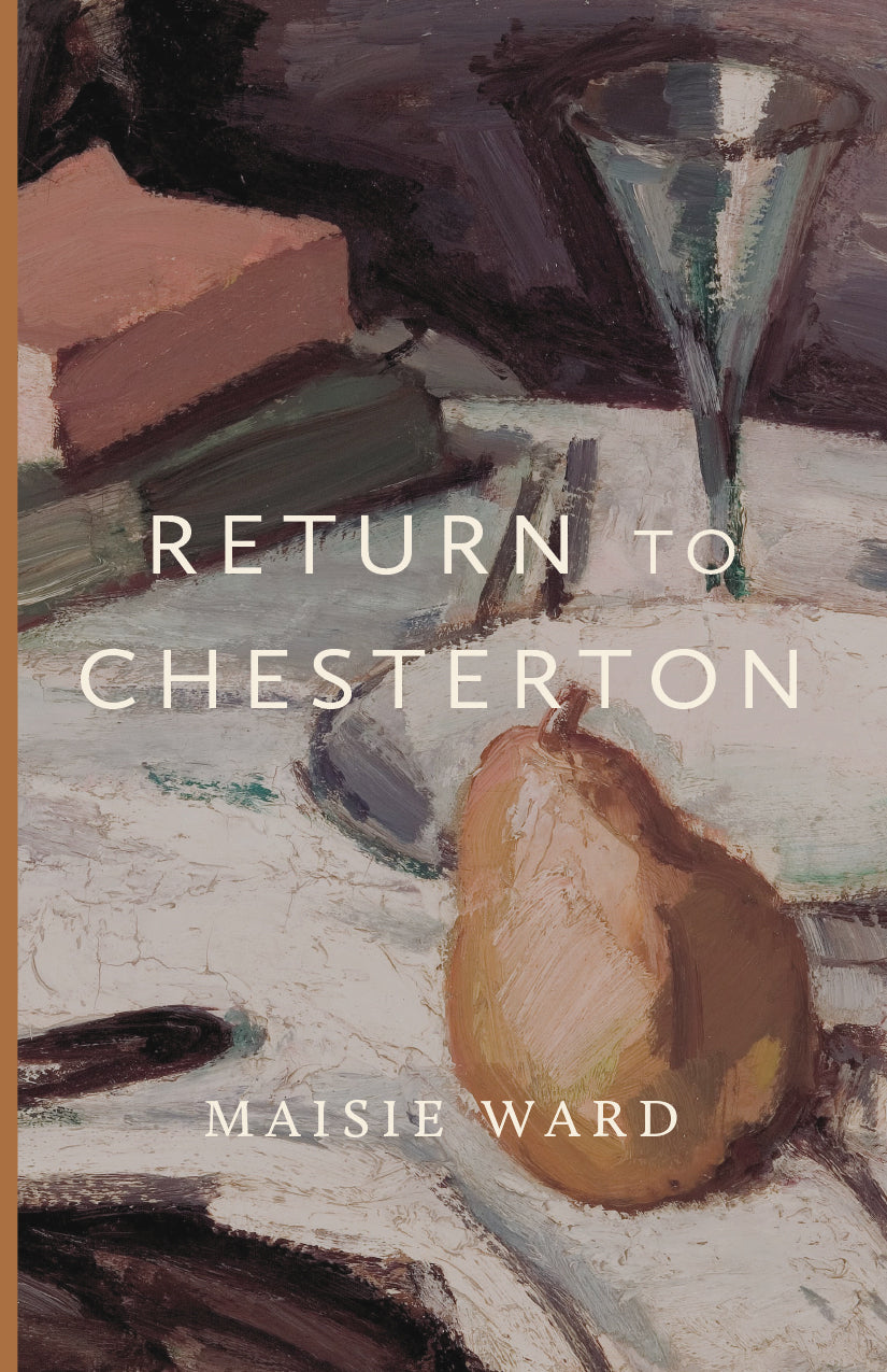 Return to Chesterton book cover with abstract art and title text, by Maisie Ward