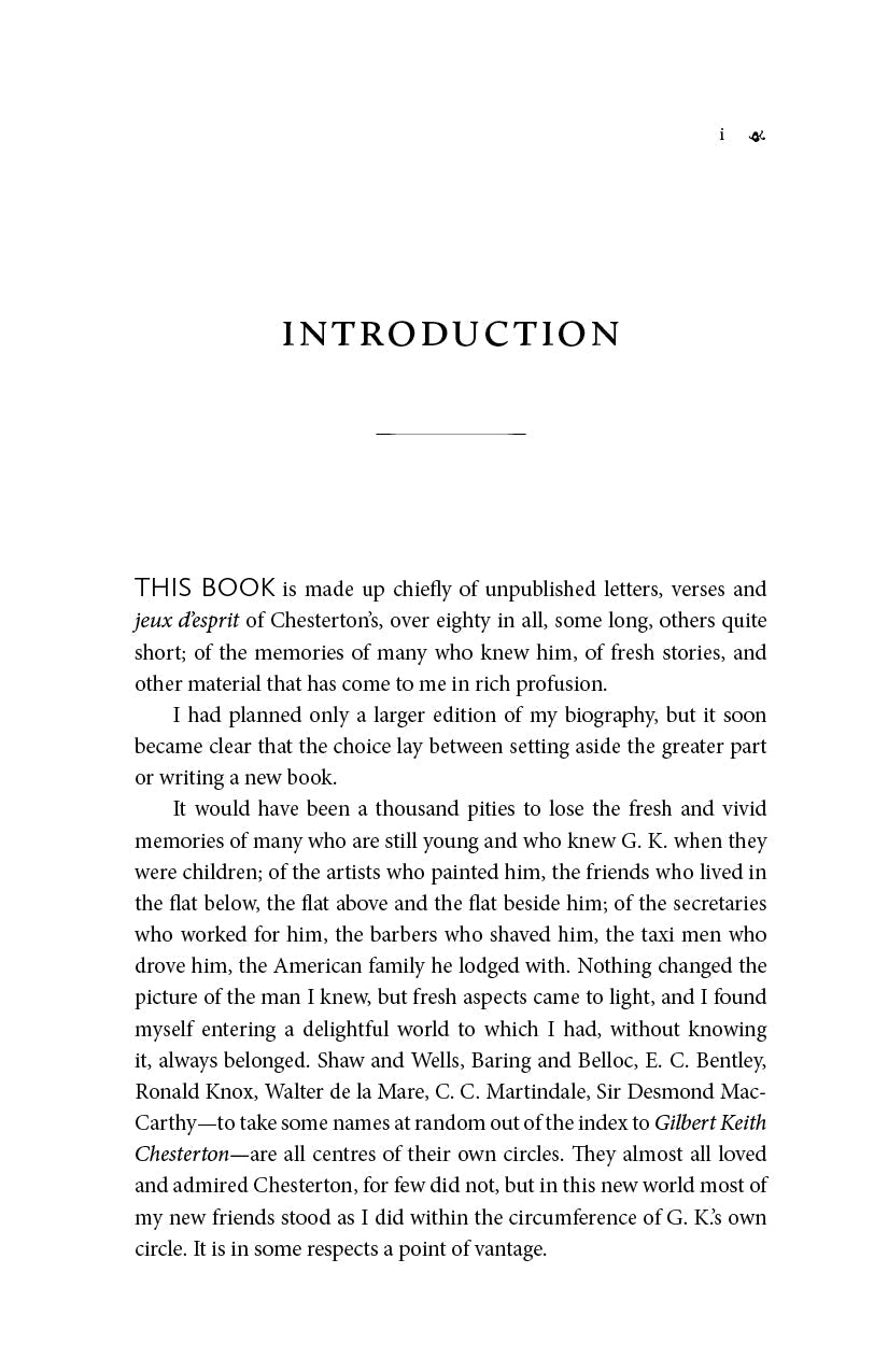 Return to Chesterton introduction page with printed essay text