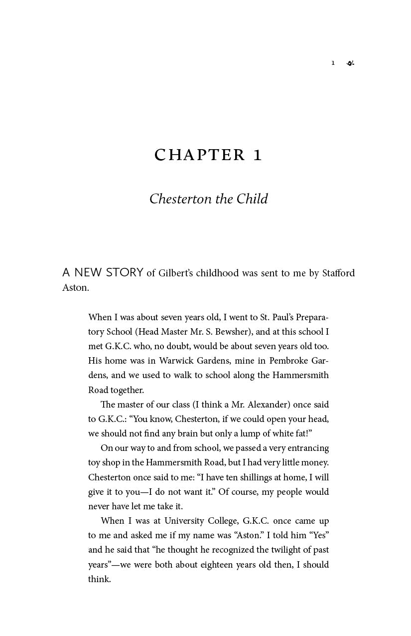 Return to Chesterton Chapter 1 page titled 'Chesterton the Child'