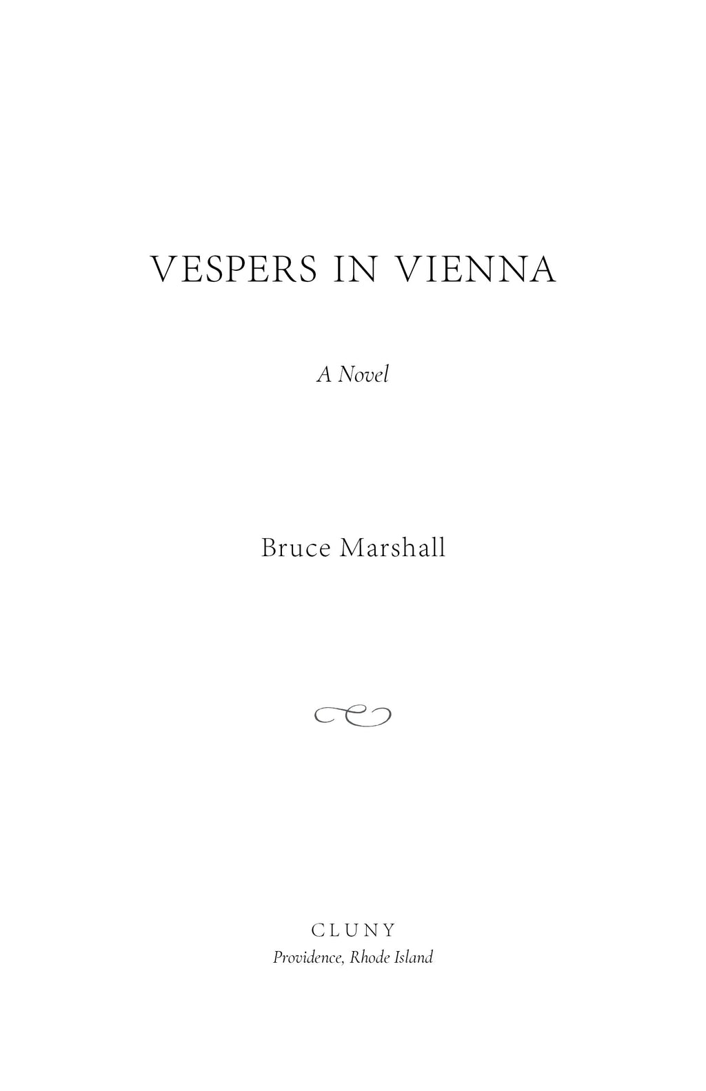 Vespers in Vienna novel title page with author name