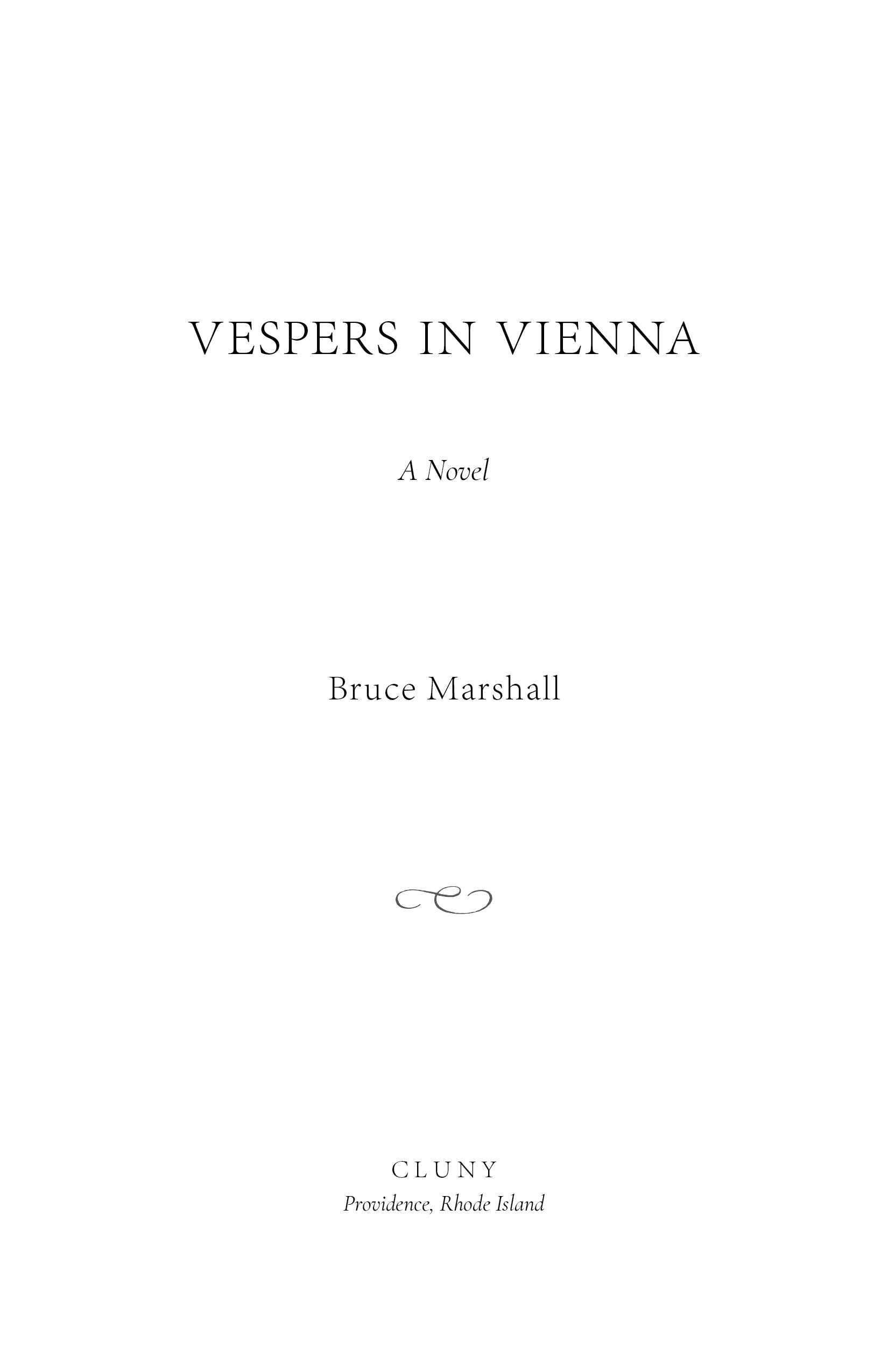 Vespers in Vienna novel title page with author name