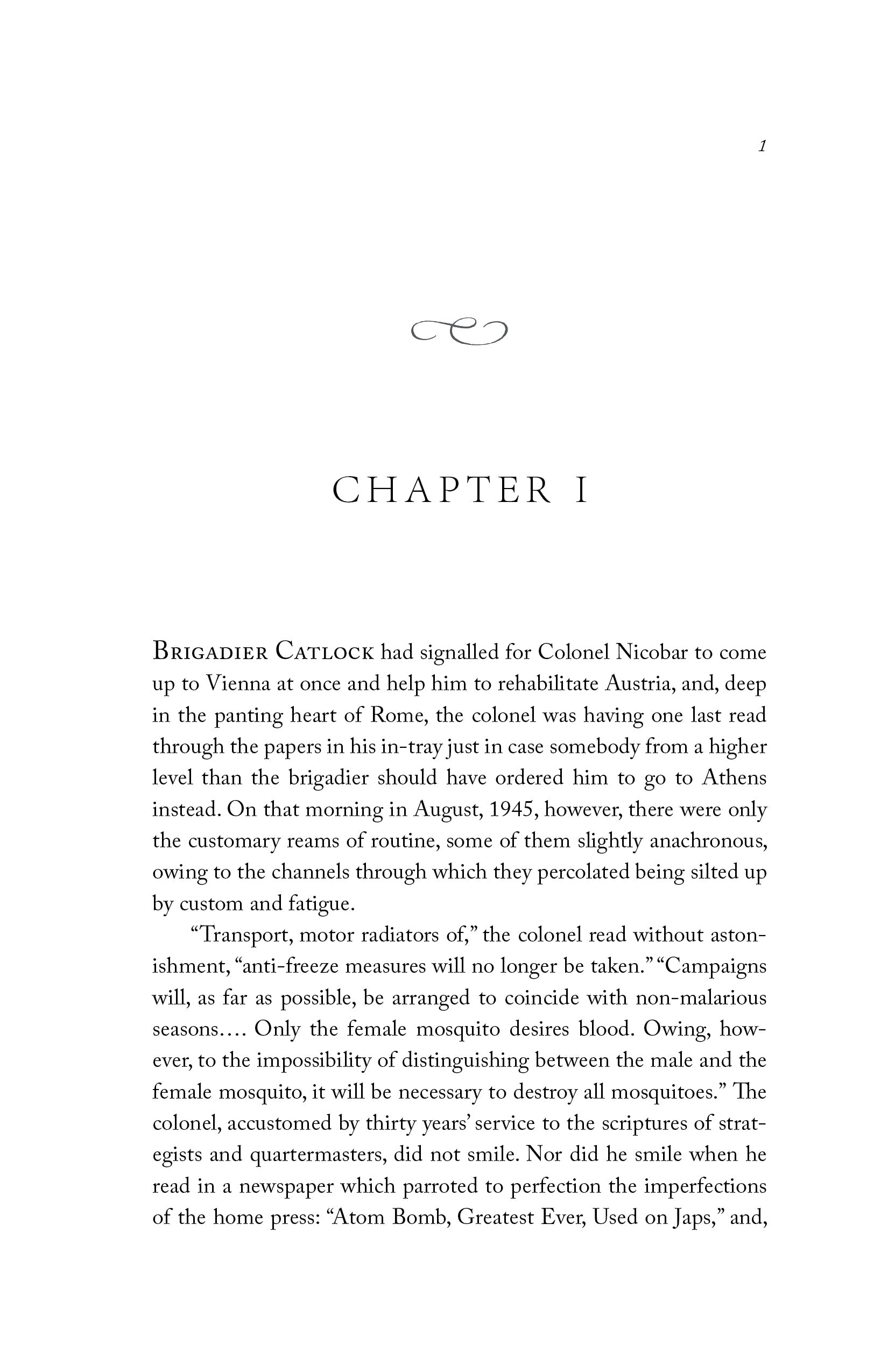 Vespers in Vienna novel Chapter I page with heading text