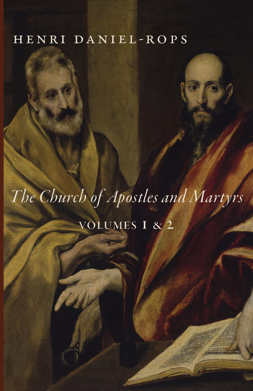 Book set cover: 'The Church of Apostles and Martyrs' volumes 1 & 2 by Henri Daniel-Rops.