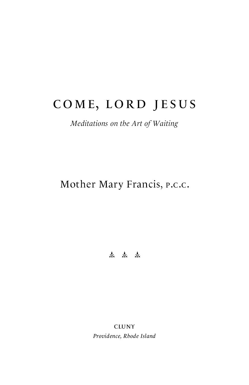 Meditations on the Art of Waiting title page with author name and subtitle