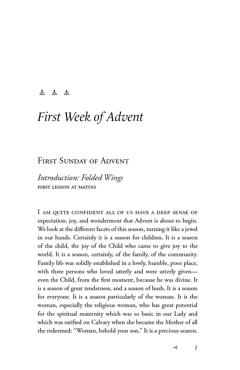 First Week of Advent page with First Sunday of Advent heading and notes