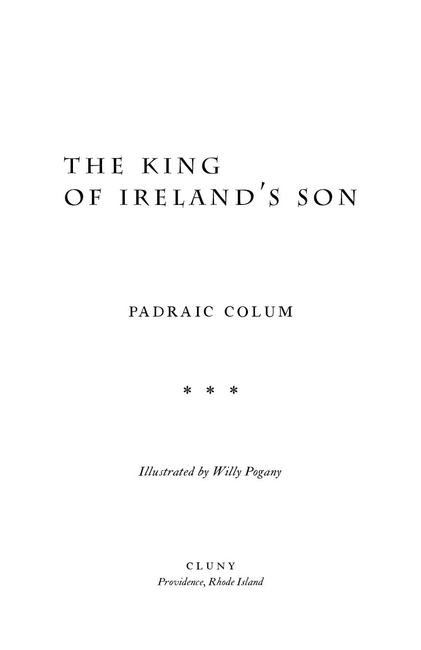 Paperback title page with large title and author Padraic Colum