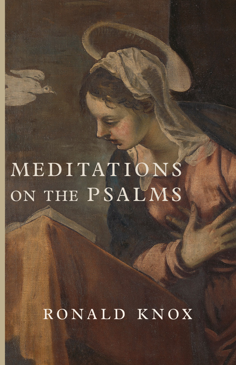 Book cover with angel illustration, Meditations on the Psalms, Ronald Knox