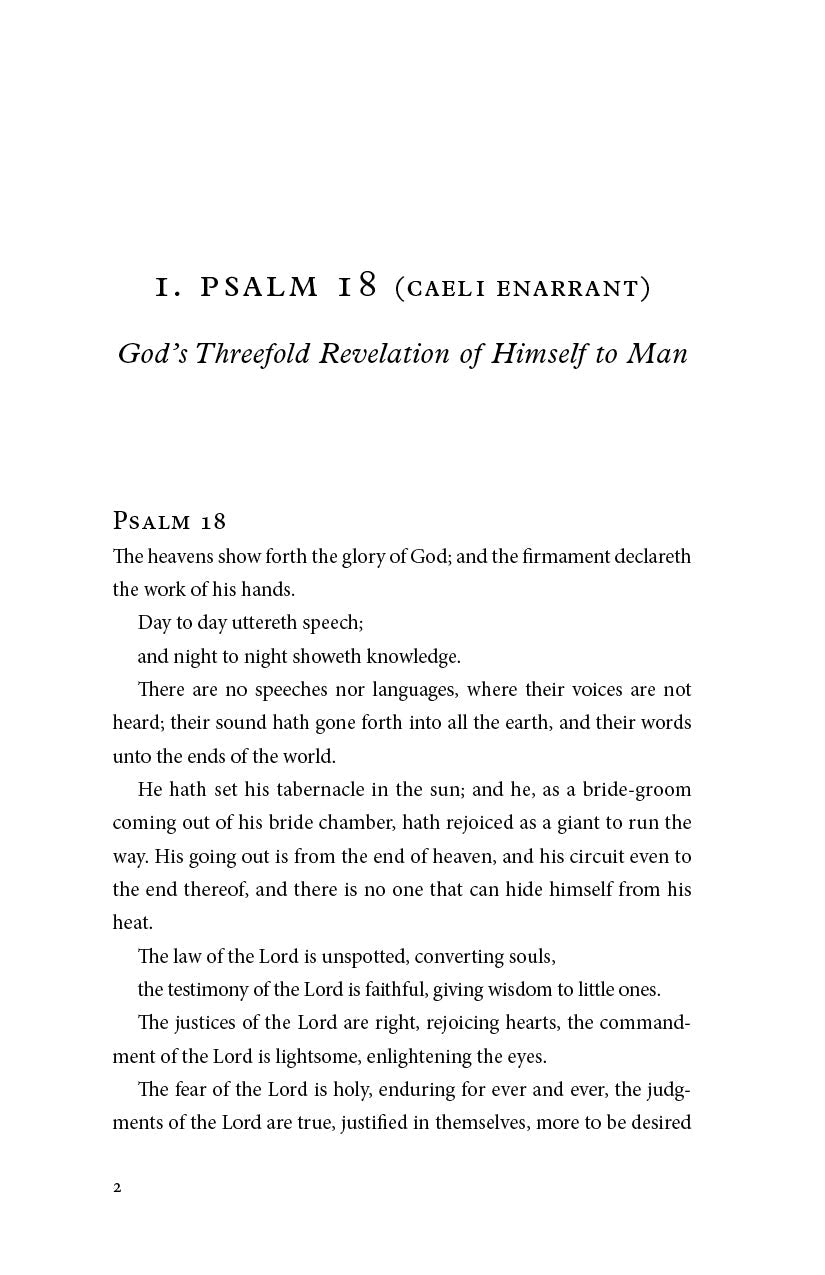 Interior page showing Psalm 18 heading and verses